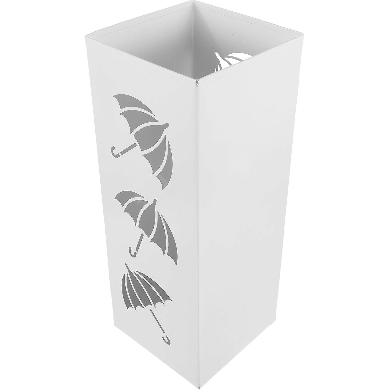 Sturdy Large Capacity Iron Umbrella Stand Storage Bucket for Entryway, Hallways, Home and Office Use – Round Umbrella Holder for Organizing Canes and