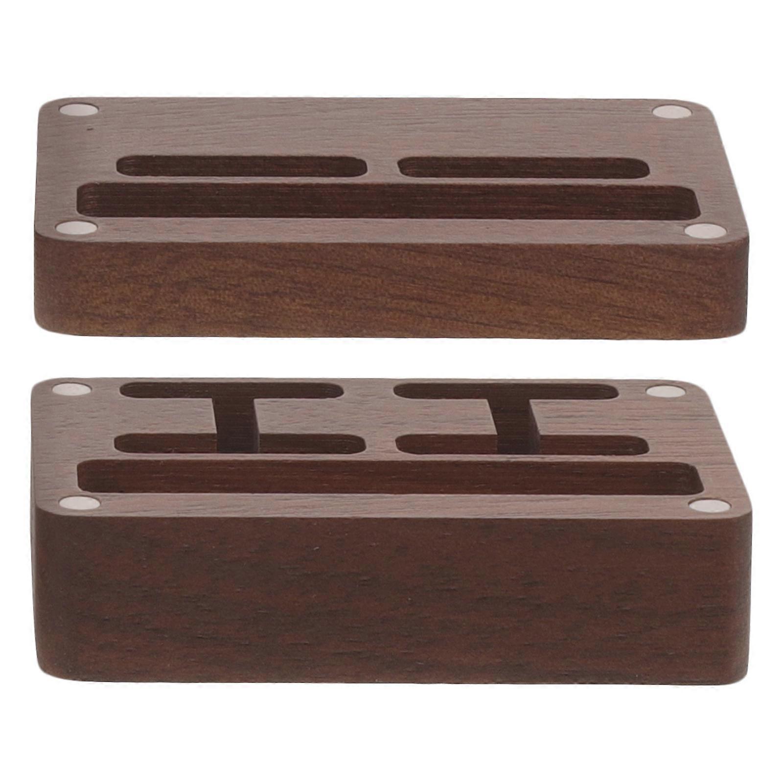 Wooden Cufflink Box Compact Jewelry Organizer for Cufflinks and Tie Clips – Stylish, Durable, Travel Friendly Storage Solution for Men
