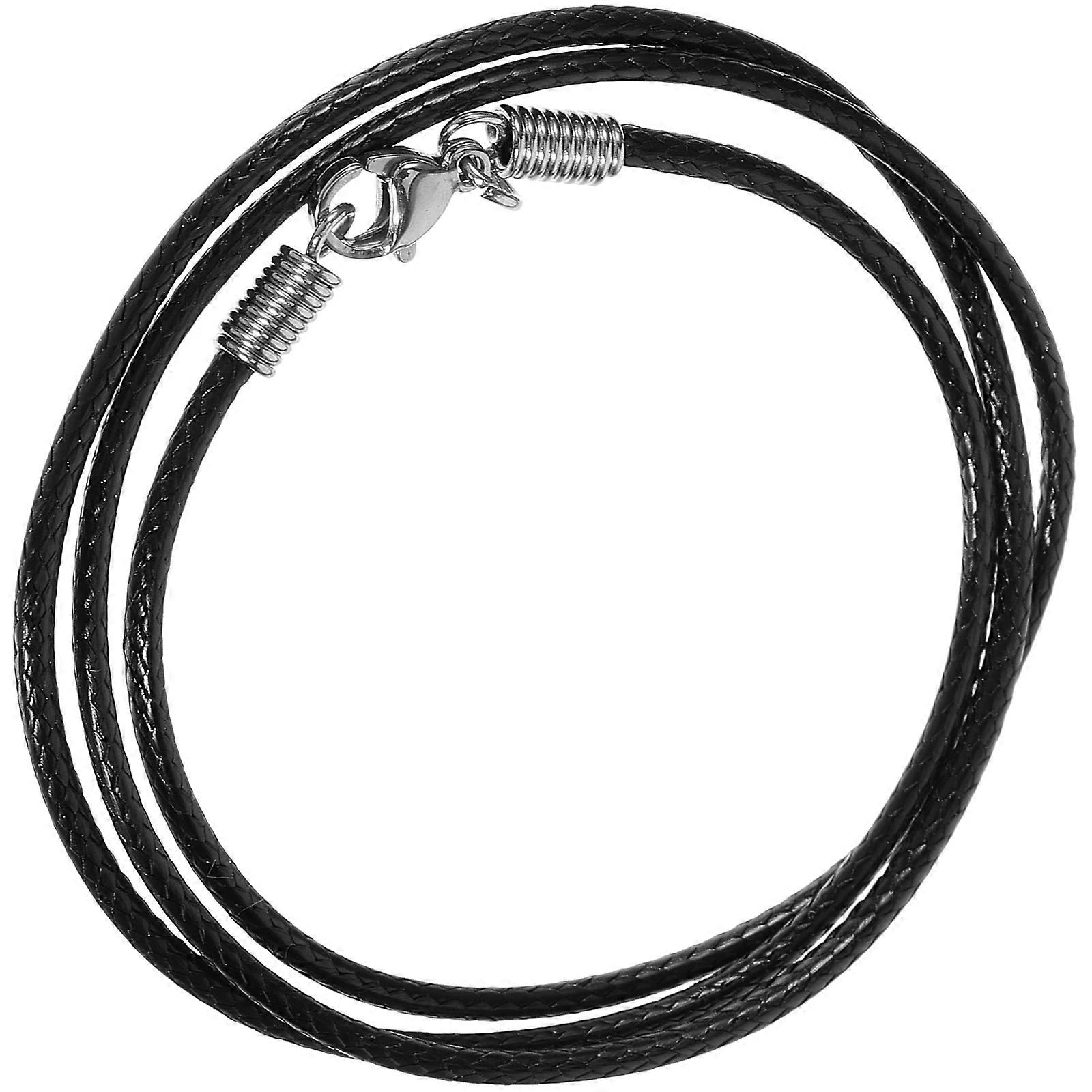 Braided Wax Cord Necklace with Clasp – DIY Jewelry Making String for Pendants, Bracelets & Accessories, Versatile Craft Supply