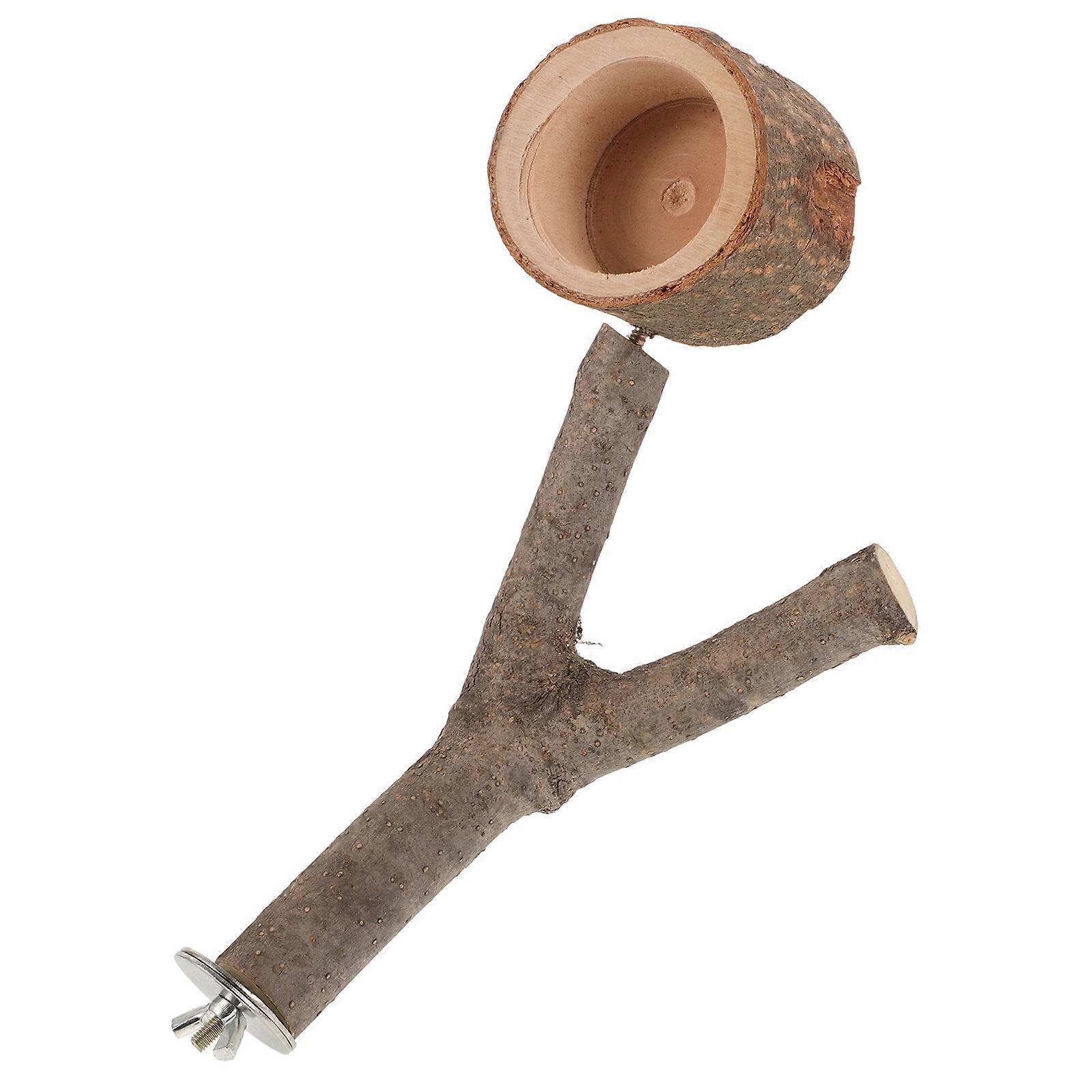 Wooden Bird Perch for Playing Easy to Clean with Rough Surface Provides Foot Exercise and Comfortable Grip 10.2 Inches