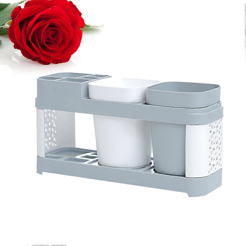 Toothbrush and Toothpaste Holder Countertop Cup Holder Bathroom Organizer