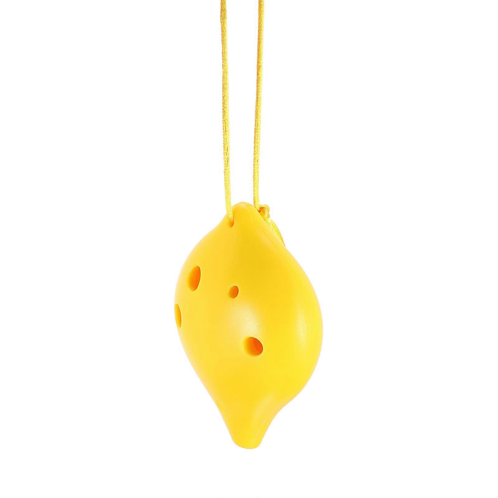 1pc Ocarina Resin Musical Instrument for Beginners Alto Sound Family Gatherings Festivals Yellow