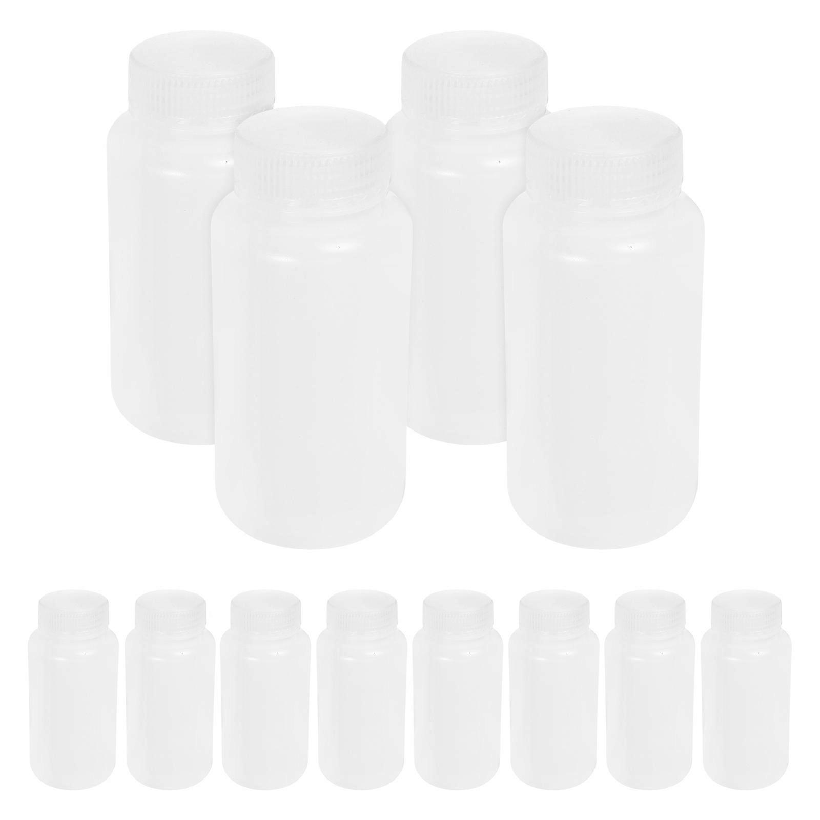 12pcs 250ml Plastic Sample Bottles   Laboratory Grade Wide Mouth Reagent Storage Containers with Lids for Liquids in Lab or Classroom Settings