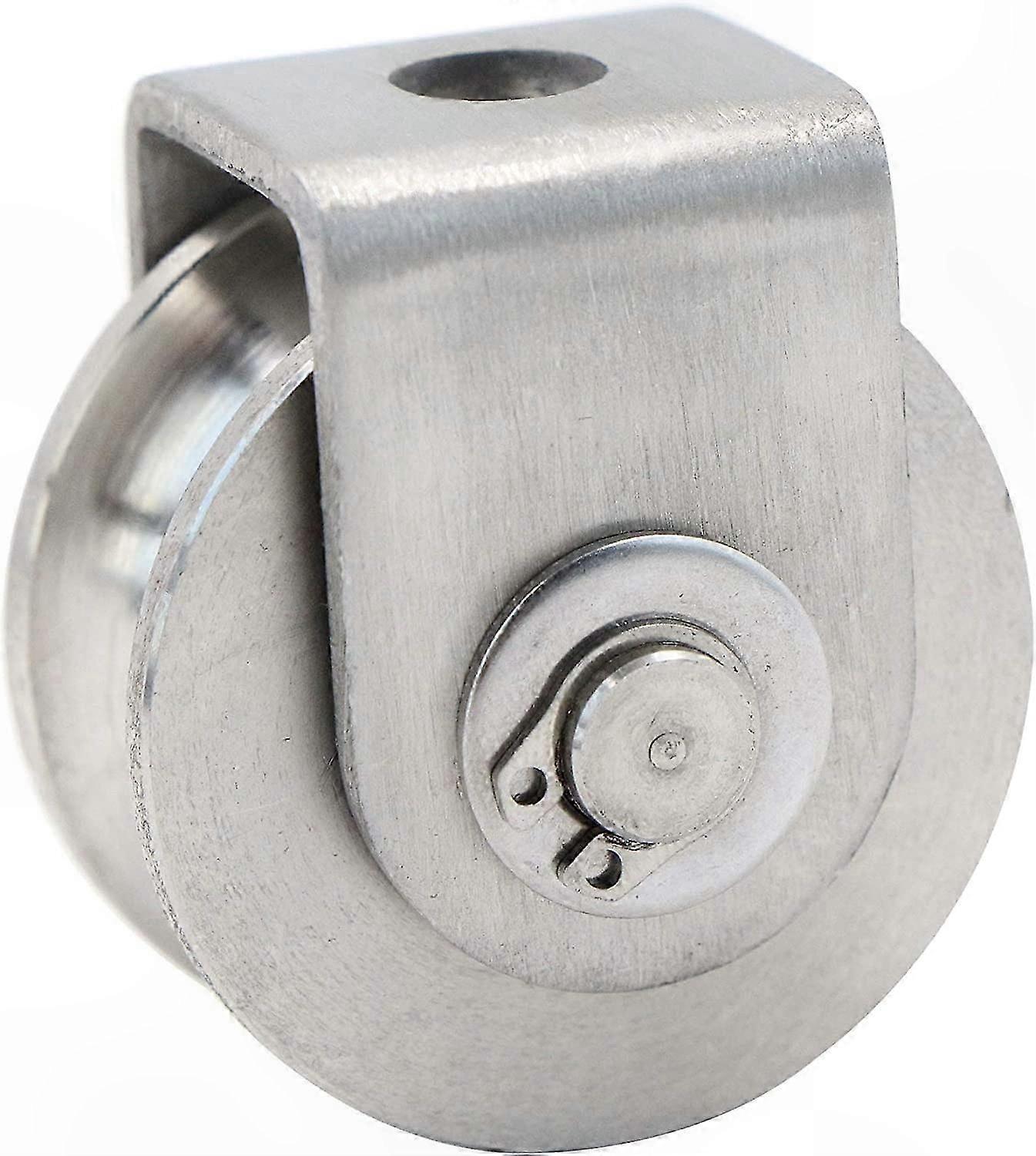 Stainless Steel Single Pulley for Rope, Lifting and Climbing Use, 30kg Capacity, Silver, 1pc