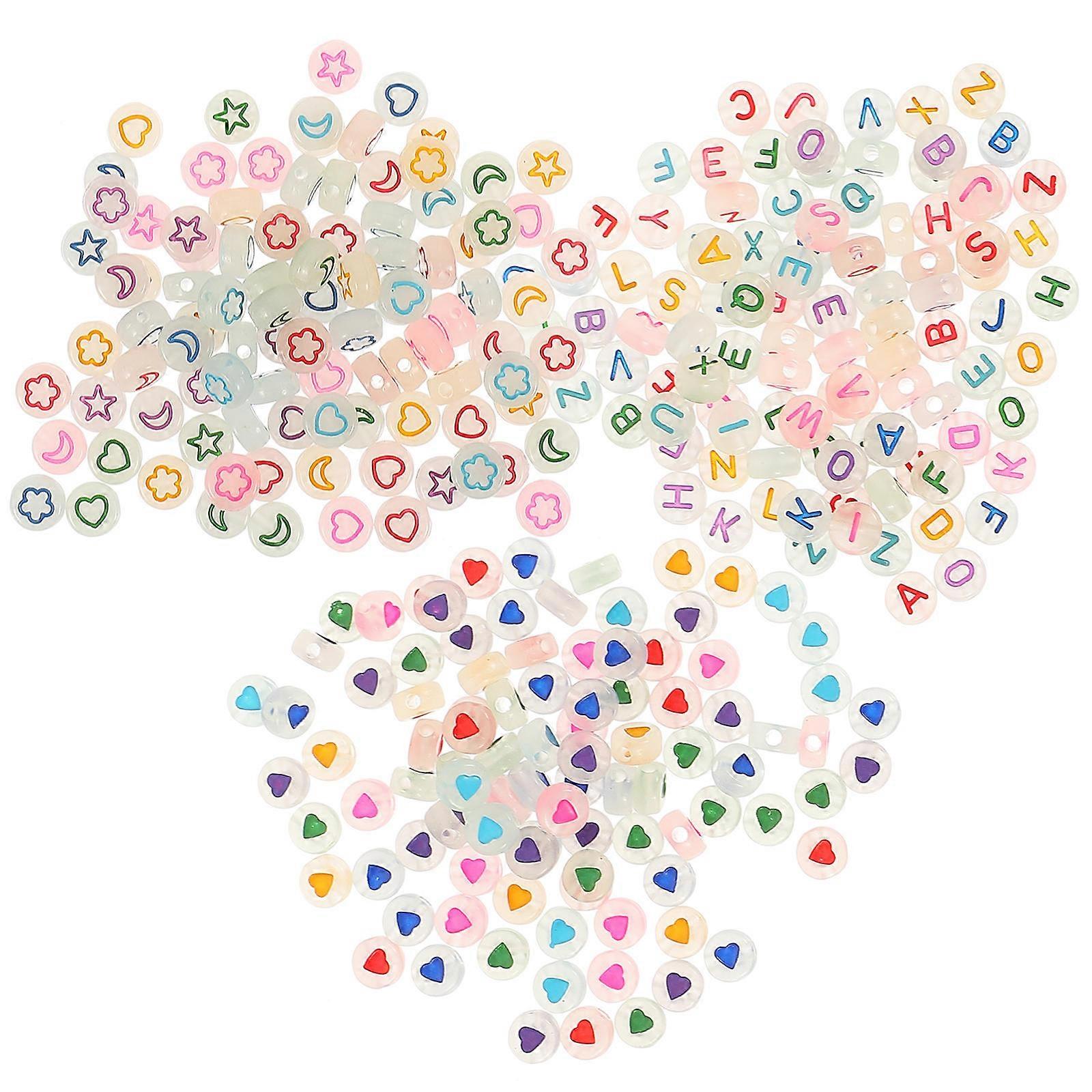 暗闇で光るビーズアクセサリー300個は、テーマ活動中のDIYジュエリー作りと家の装飾に最適