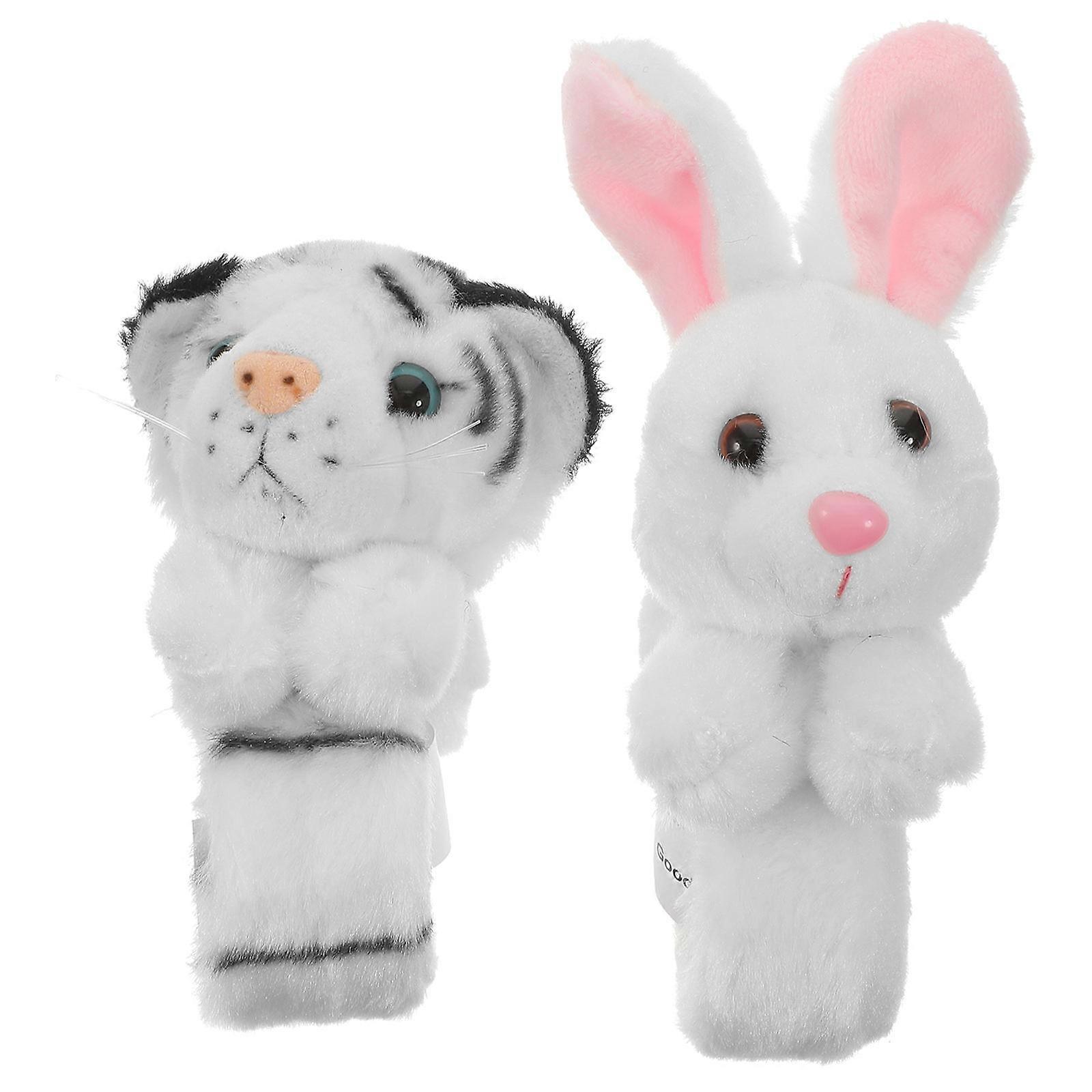 It looks like you're referring to a product listing for **"2pcs Plush Animal Slap Bracelets Cute White Rabbit Slap Bands"**, which are likely being