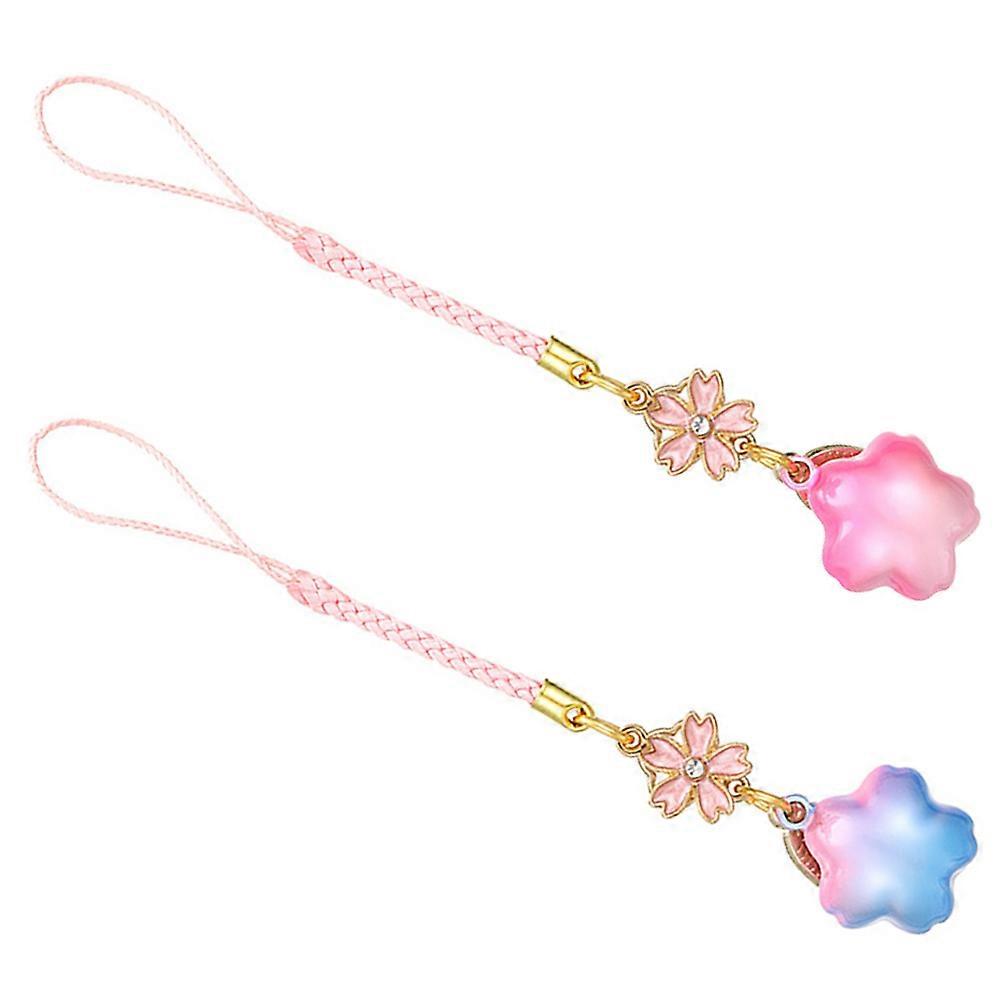 Adorable Japanese Style Flower Pendant Bell Keychain Ornament – Cute & Durable Bag Charm for Keys, Backpacks & Accessories – Portable Floral Decor