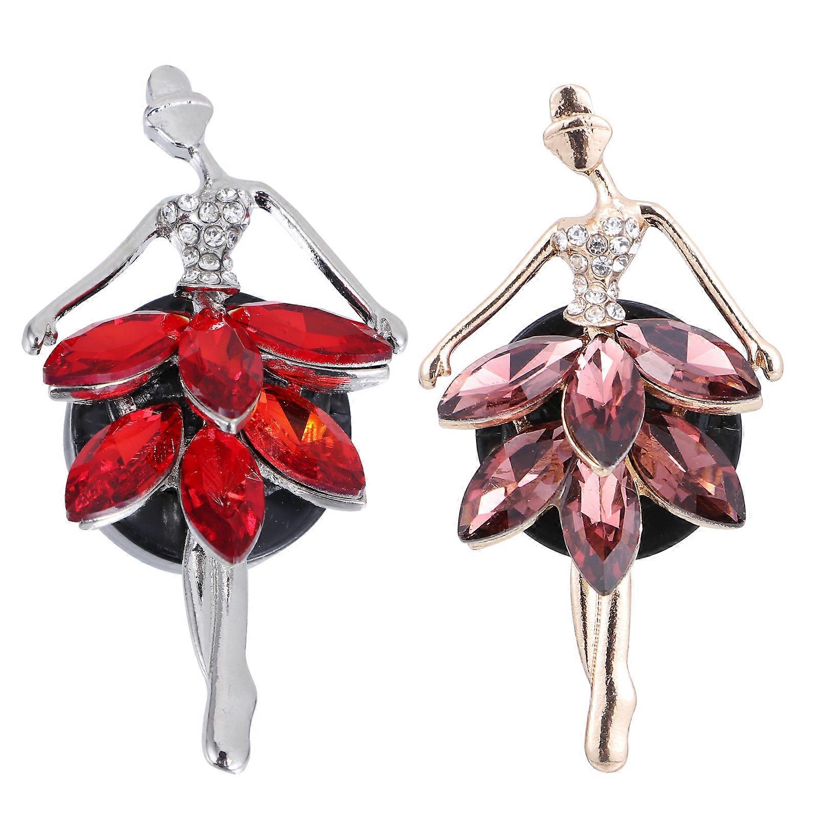 Car Vent Aroma Clip for Girls Fashionable Design Assorted Color Effective Impurity Covering 2Pcs