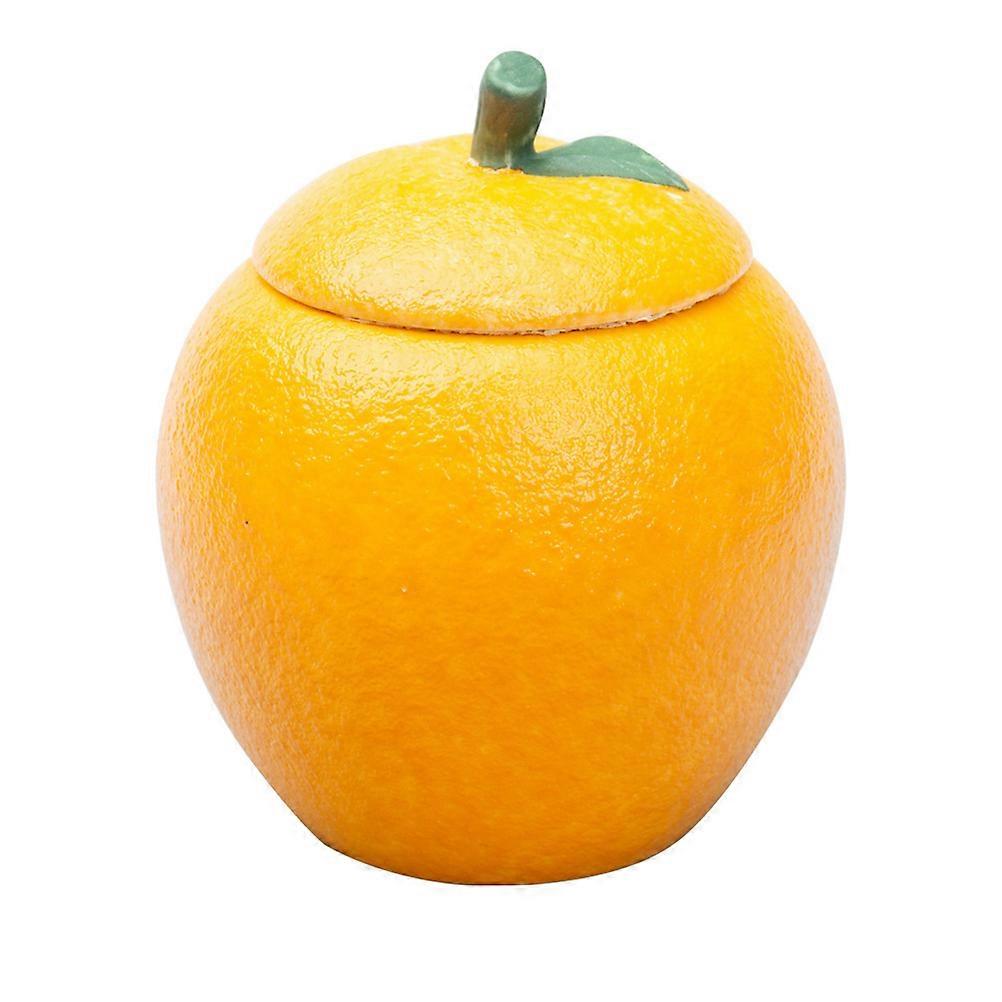 Premium Airtight Tea Canister for Storage Orange Shaped Decorative Container for Dried Fruits, Ideal for Home & Kitchen Use
