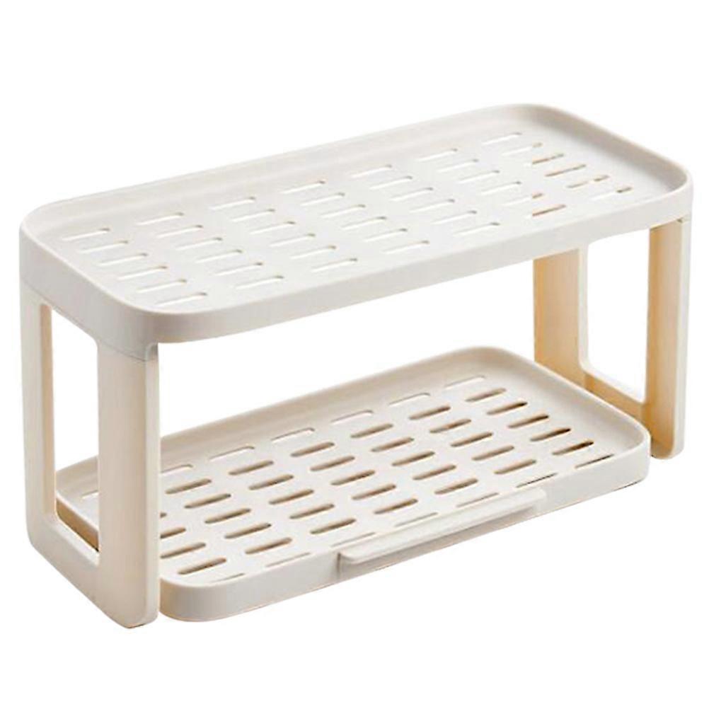 Spice Container Set Layered Shelf For Cookers 38X19.5CM White HIPS 1Set