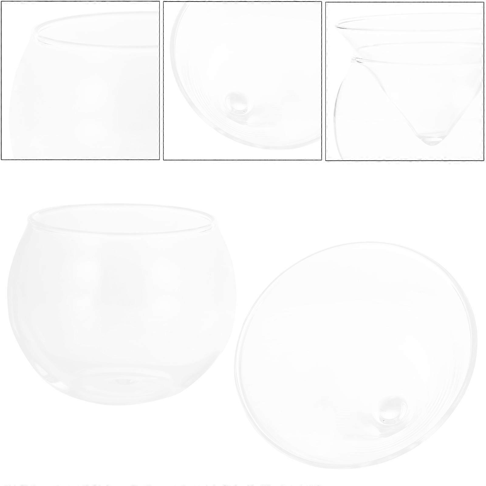 170ML 透明玻璃沙拉碗带干冰架水果盘(孔)