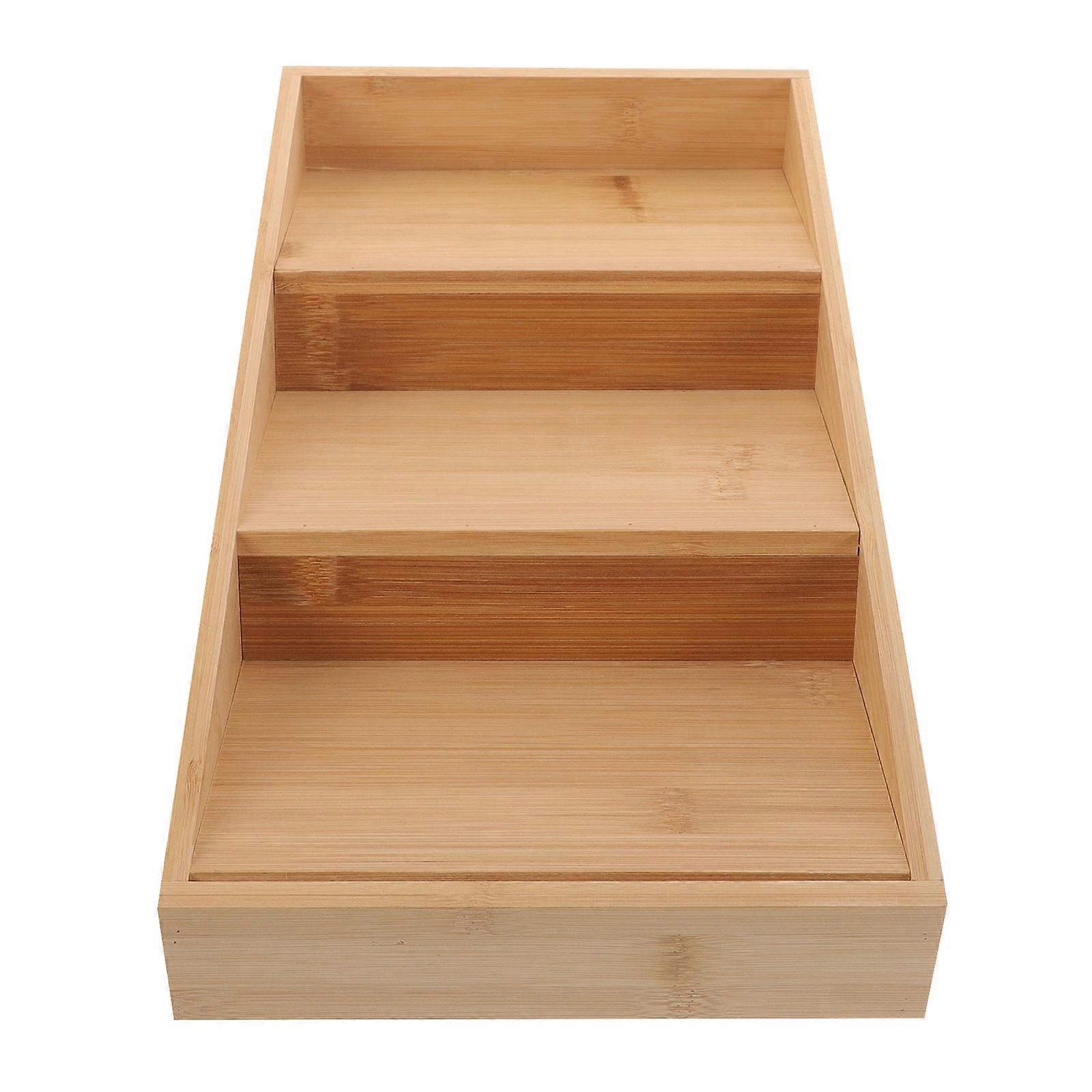 Bamboo Spice Rack Drawer & Countertop Organizer with Non Slip Base for Kitchen Cabinets & Pantry – Elegant Condiment Storage Solution