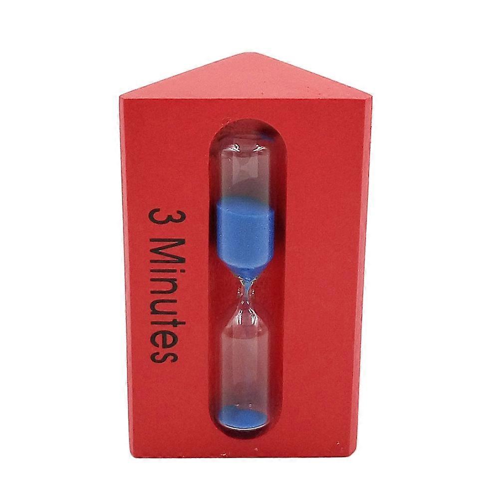 Sand Timer Wood Hourglass for Timing 3 5 7 Minutes Red Color Triangle