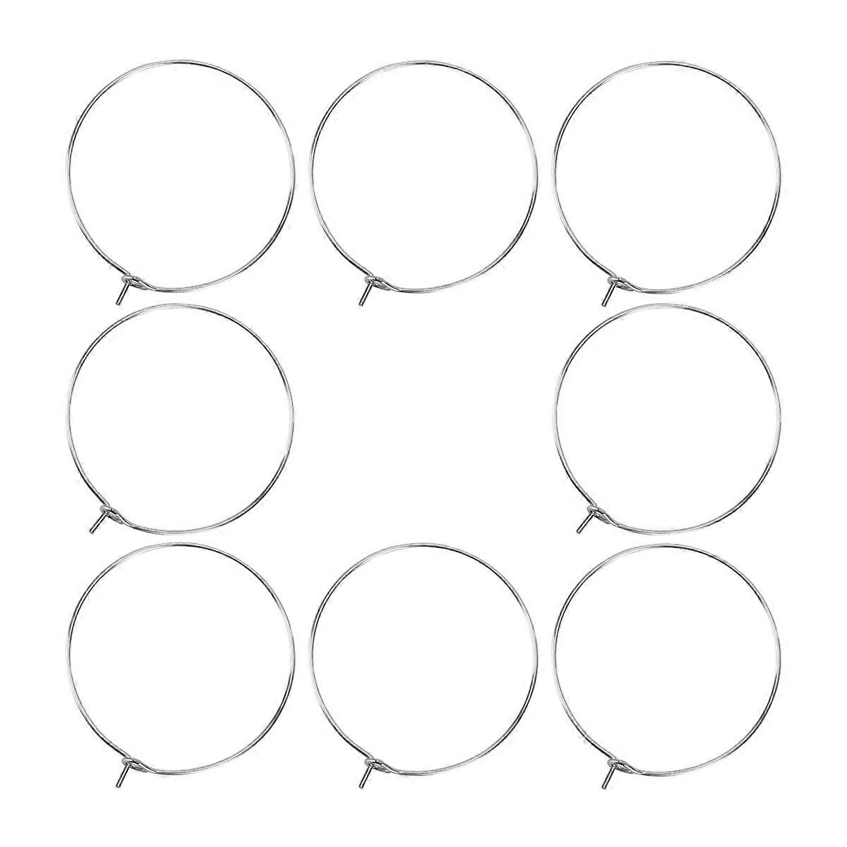 Silver Stainless Steel Ear Circles for DIY Earring Hook Making 150Pcs Set