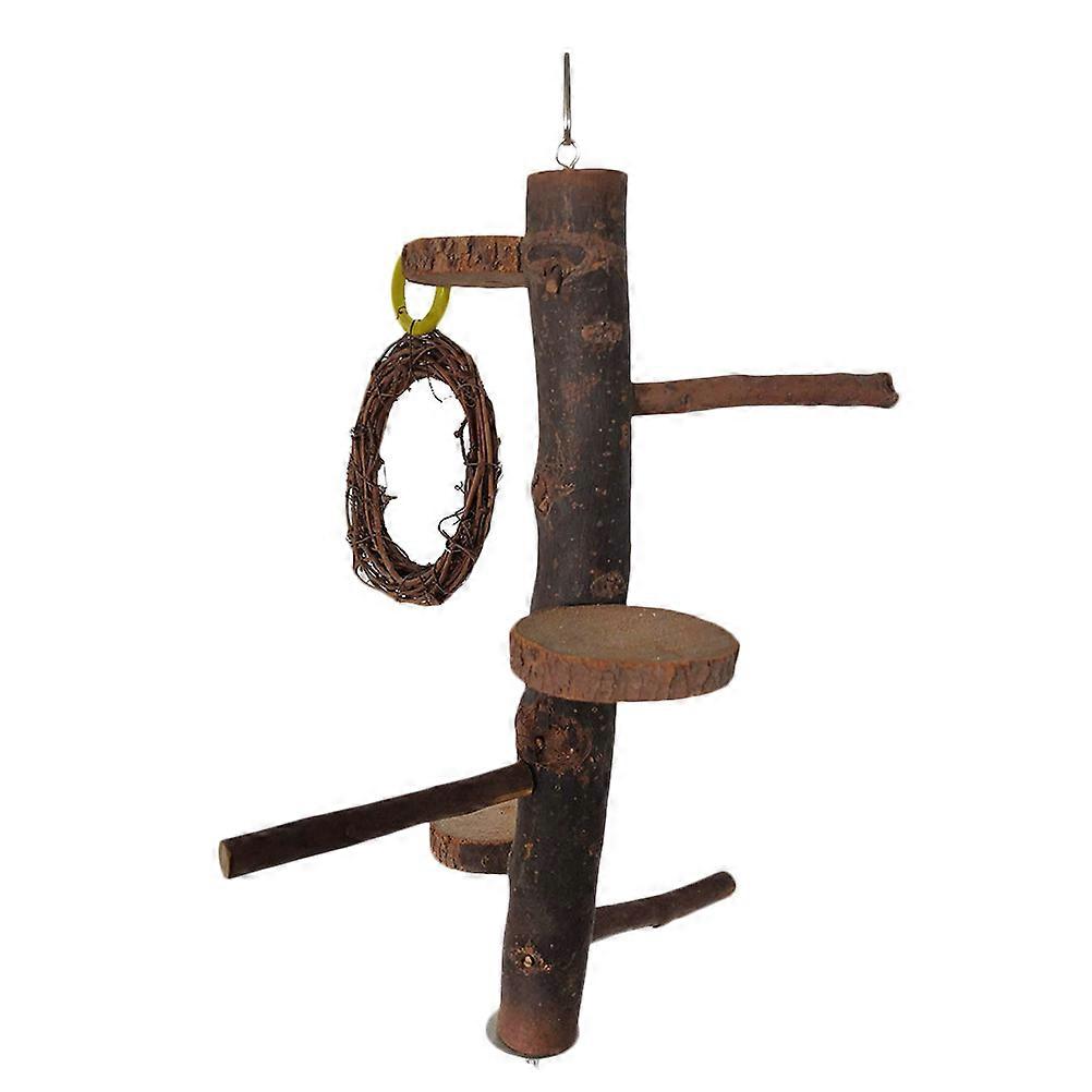 Wooden Perch Stand for Parrots, Encouraging Natural Behavior and Comfort