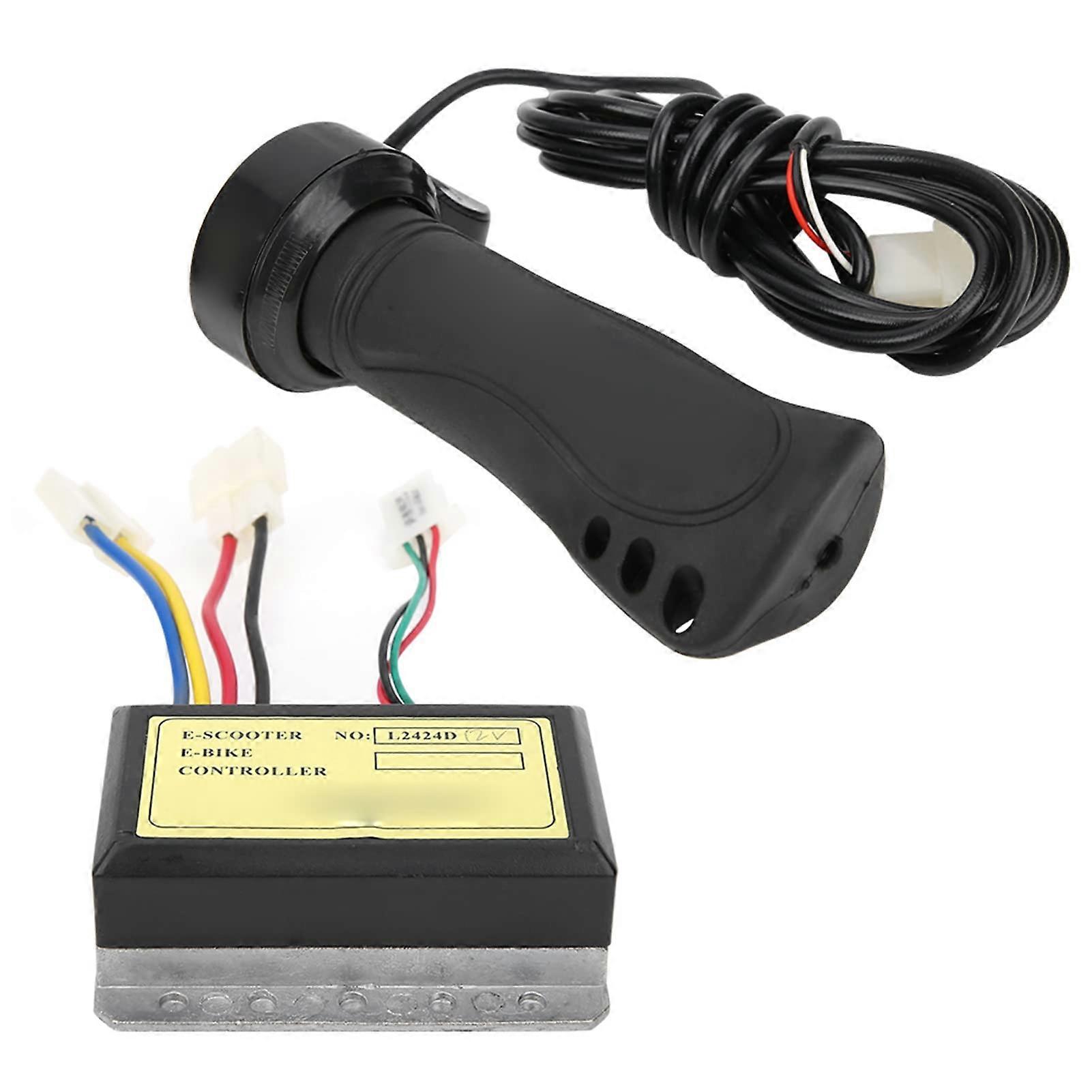 Electric Bicycle Controller Set 12V 250W Throttle Valve with Extended Cable and Thumb Handle for E-Bike Upgrade