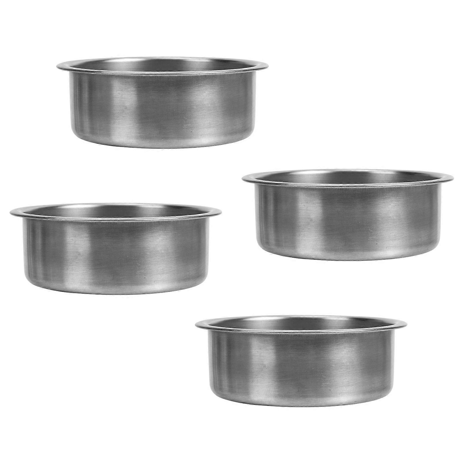 Practical Soup Basin Made of Stainless Steel for Home Use Silver 4pcs