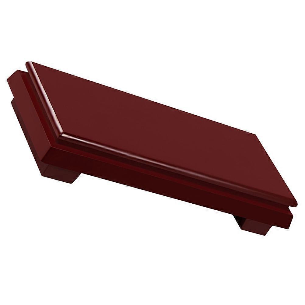 Wood Flower Pot Base for Kids Use Durable Red Planter Stand Smooth Surface 7.5 x 4.5 Inches