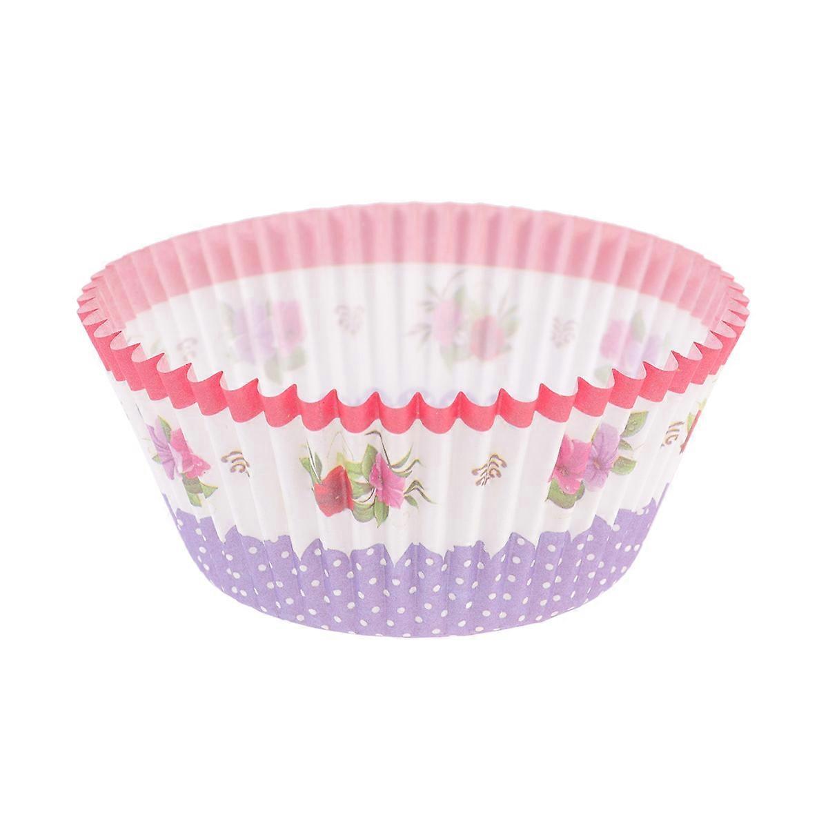 Greaseproof Paper Baking Cups 100Pack Colorful Cake Cups Perfect For Birthdays Baby Showers 6.8Cm X 3.2Cm