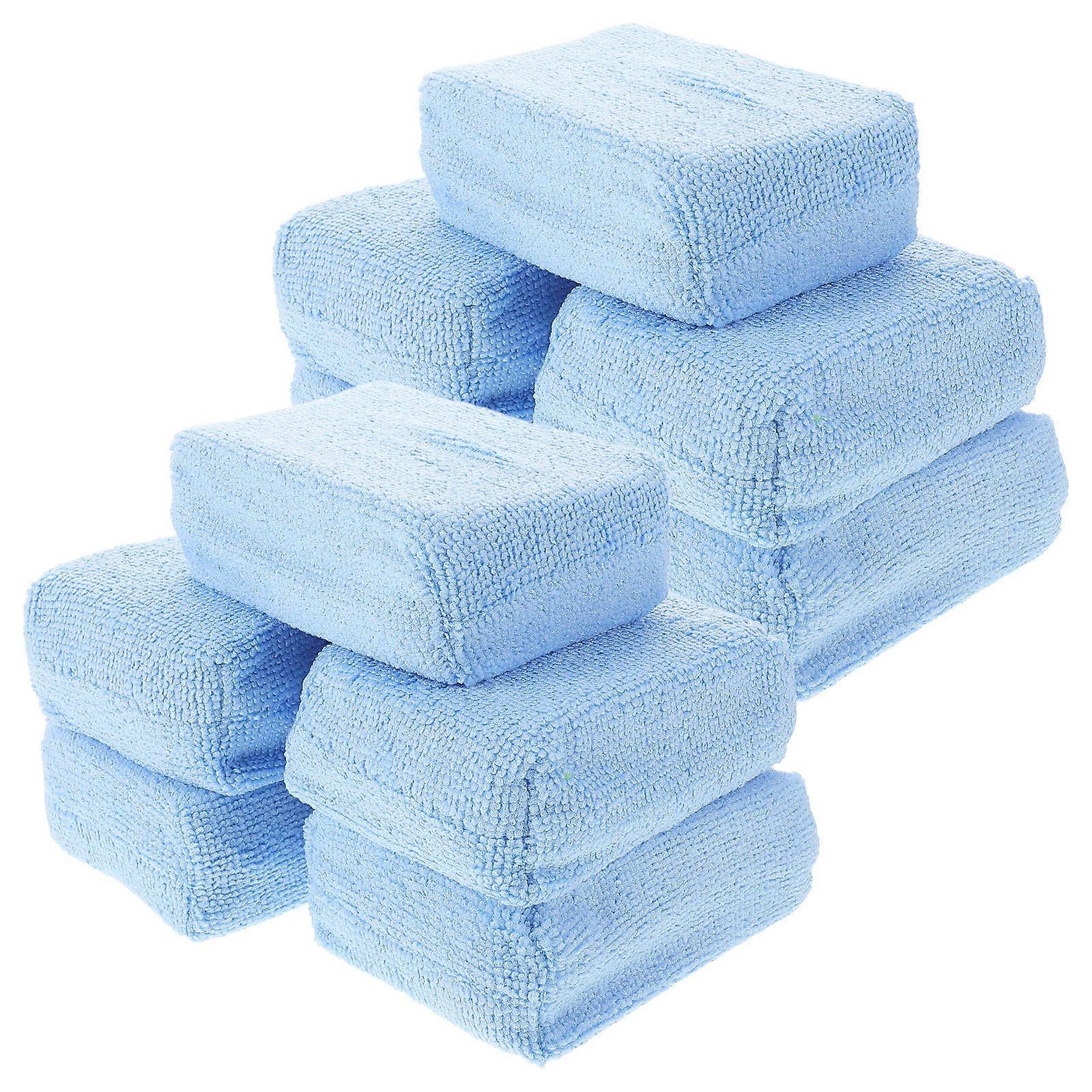10pcs Rectangle Car Wax Applicator Pads for Cleaning Polishing and Waxing Car Detailing Maintenance Supply