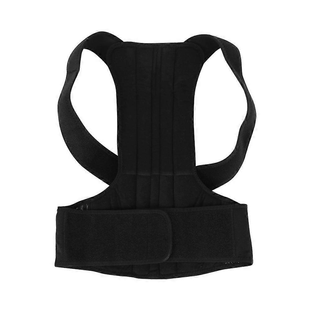 Adjustable Posture Corrector Shoulder Support Clavicle Brace for Alignment 1 Set Black L