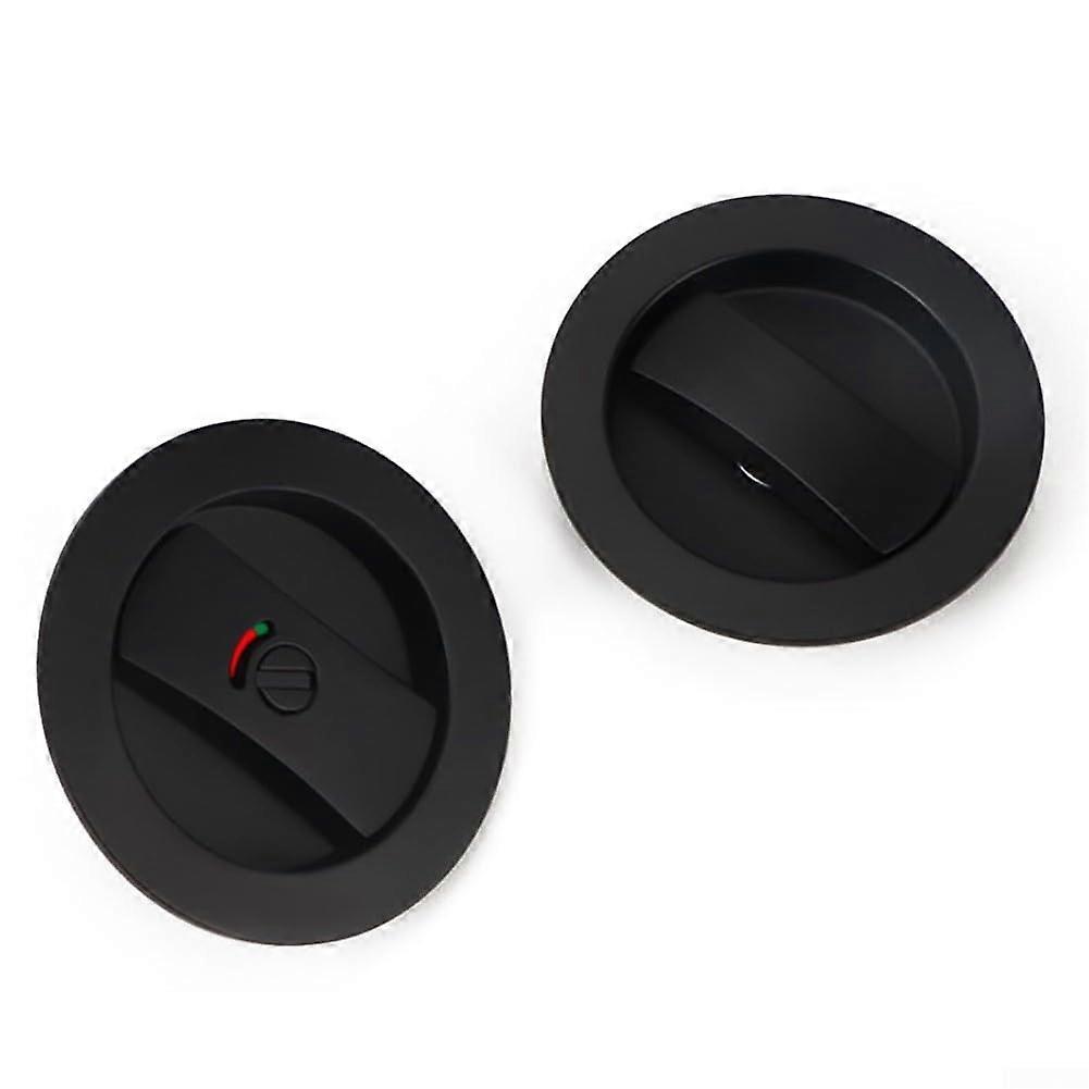 Zinc Alloy Door Lock with Indicator, Moveable Design, Black Finish, Bathroom and Bedroom Hardware, Solid Build, Red and Green Colors