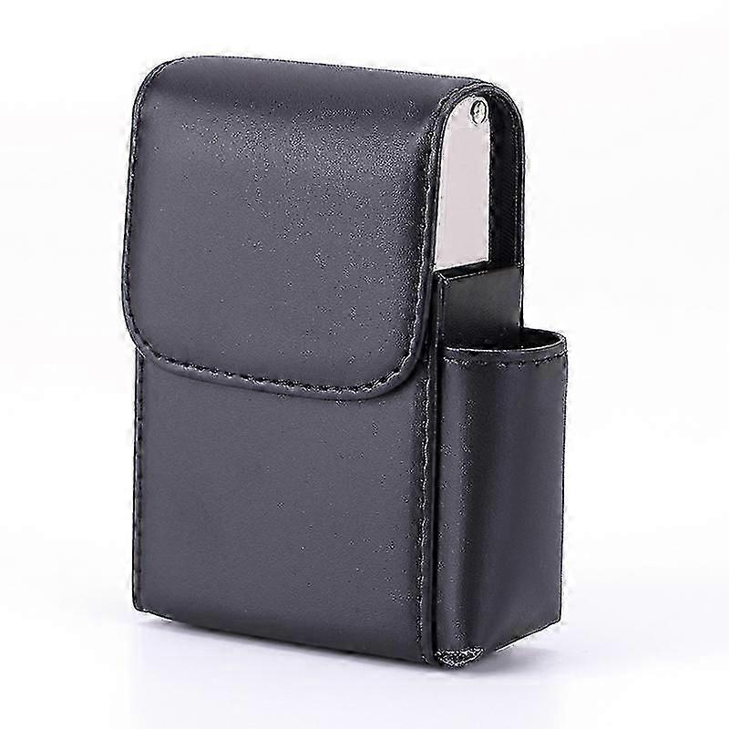 Cigarette Storage Case, Cigarette Case Cigarette Organizer Case Pu Leather Cigarette Box Case Wallet With Lighter Holder-In Stock