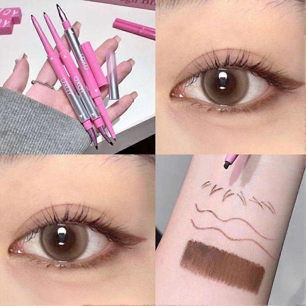 Double-ended pencil with folded corner