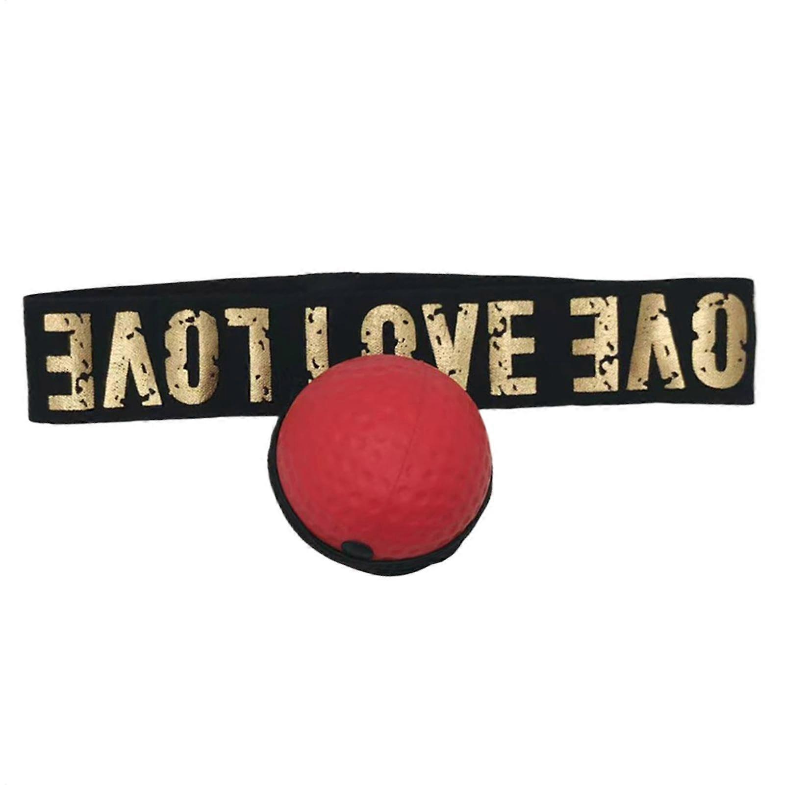 Boxing Reflex Ball Headband - Red Punching Ball Headband for Training Agility, Hand Eye Coordination, and Response Time