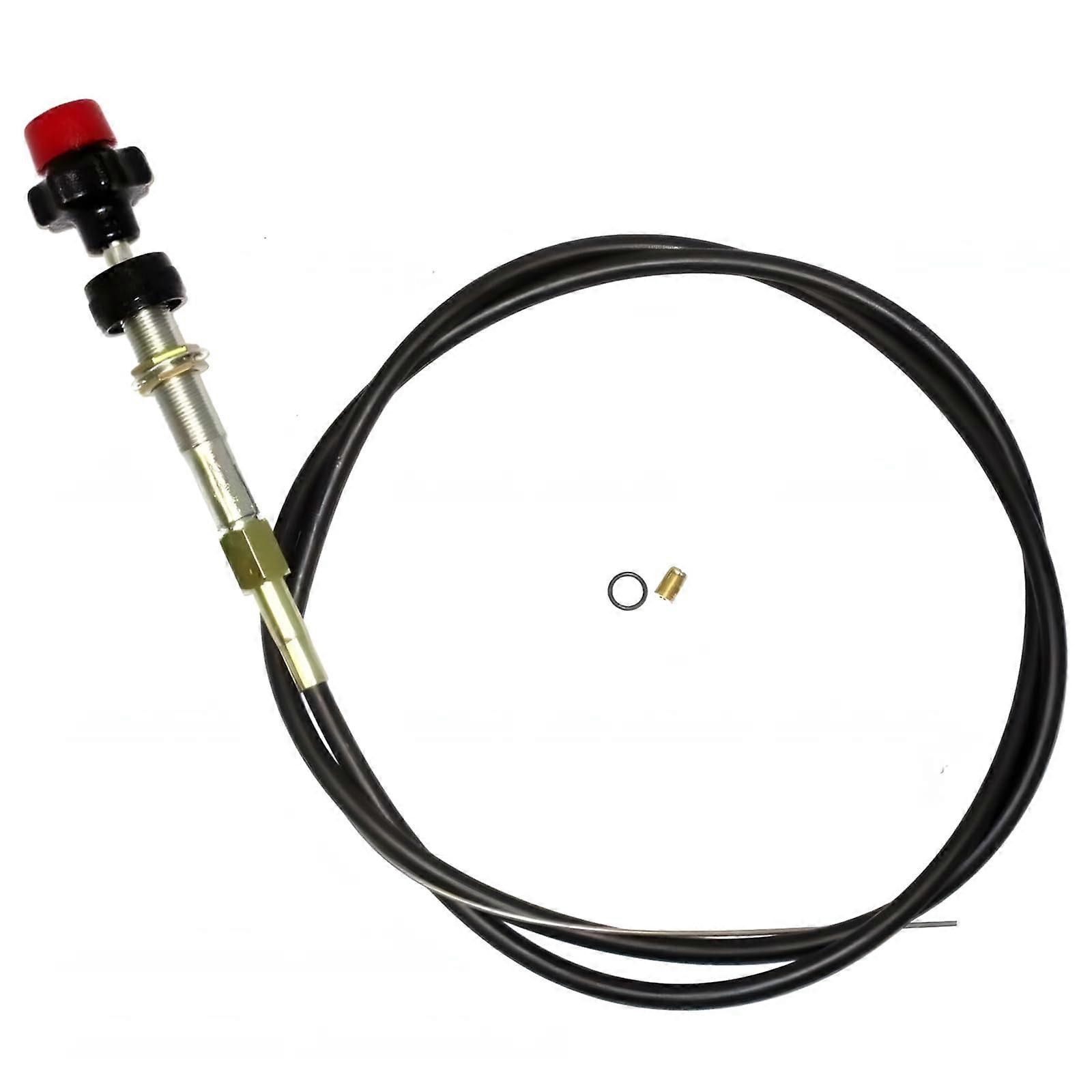 6 Ft Stainless Steel Adjustable Locking Cable Black Knob Red Button Vernier Control Locking Mechanism