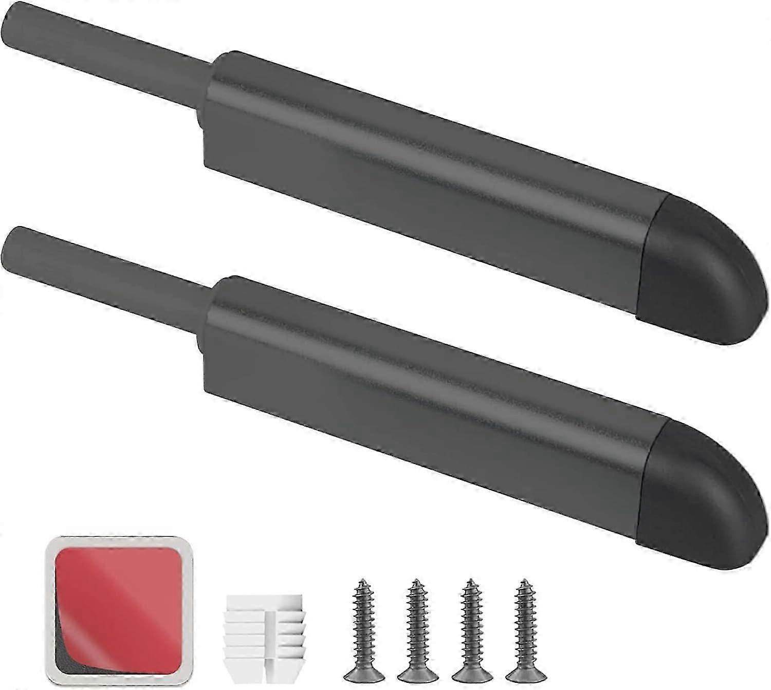 2 Pack Push to Open Door Latches, Sturdy Aluminum Alloy Shells Ensure Long Lasting Protection