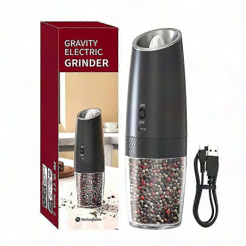 Rechargeable Electric Salt & Pepper Grinder - Adjustable Coarseness, Battery Powered, Refillable Kitchen Mill