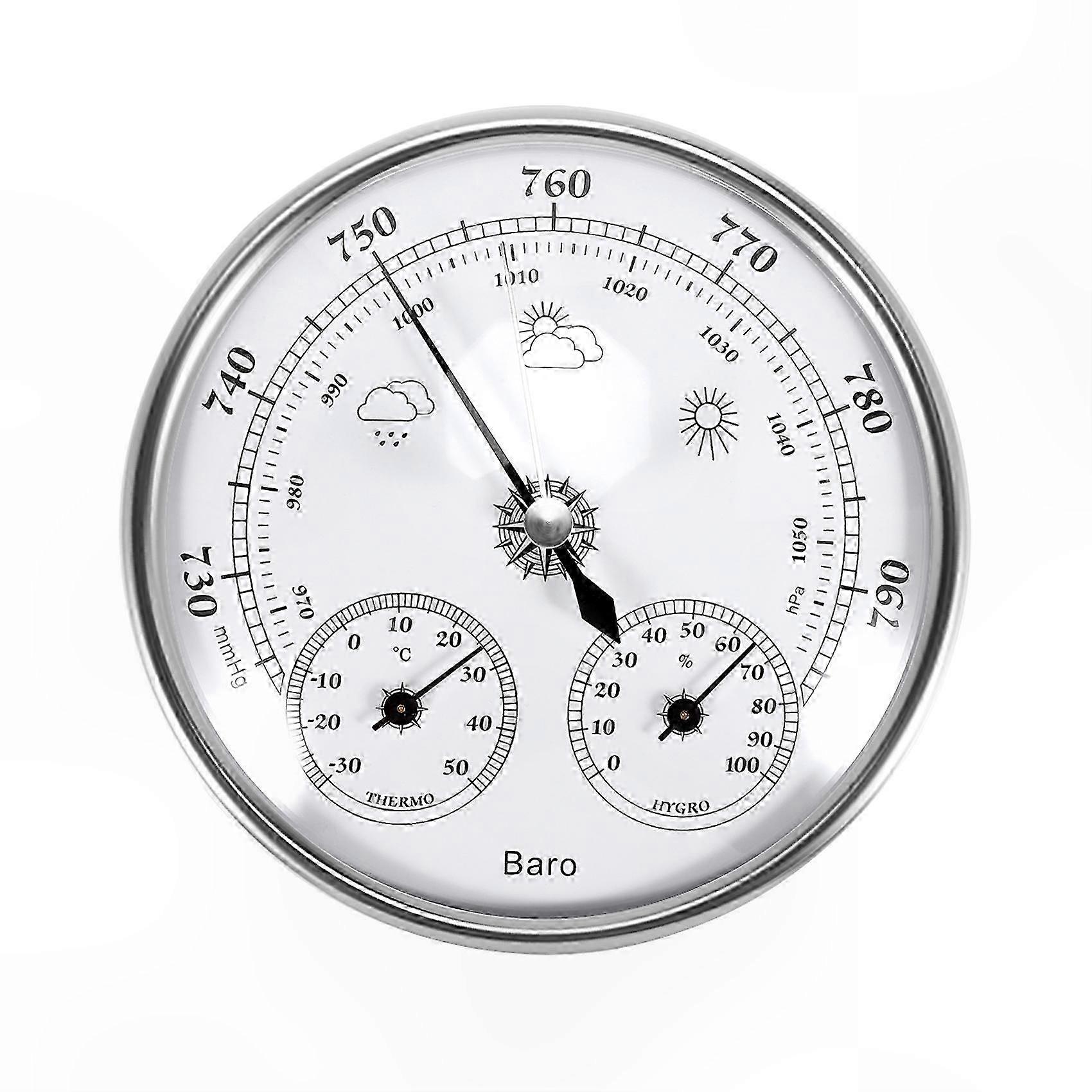 Precision Weather Station: Wall-Mounted Thermometer, Hygrometer, and Barometer for Home Use