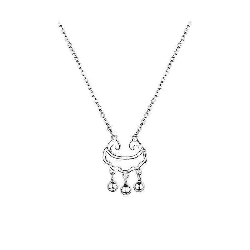silver long life lock necklace light luxury new niche classy design collarbone chain female,1pc