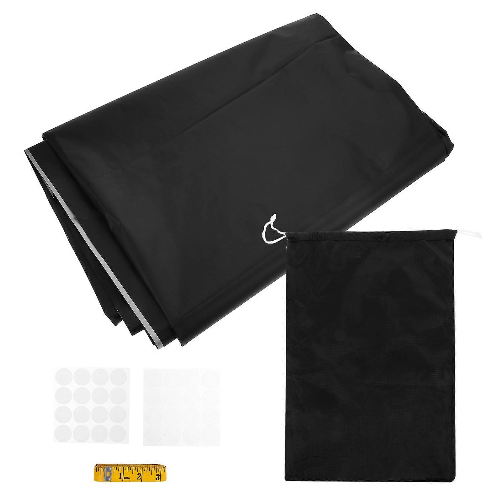 Portable Blackout Shade for Window Use Black Cloth Light Blocking Curtain with Simple Installation and Total Light Blocking 1 Set