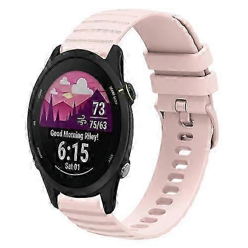 For Garmin Forerunner 255S Music 18mm Wavy Dotted Solid-Color Silic...