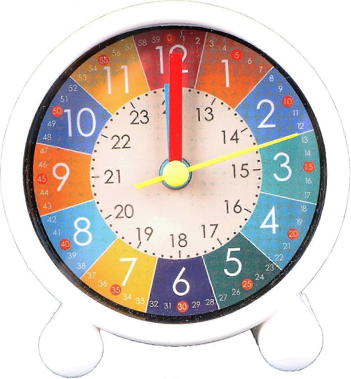 Analog Alarm Clock with Snooze Function, Silent Non-Ticking Mechanism and Soft Night Light for Bedroom