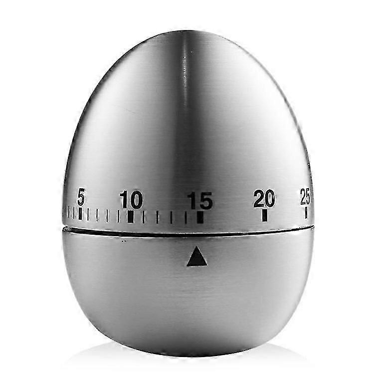 Egg Kitchen Timer Stainless Steel Mechanical Rotating Alarm 60 Minutes