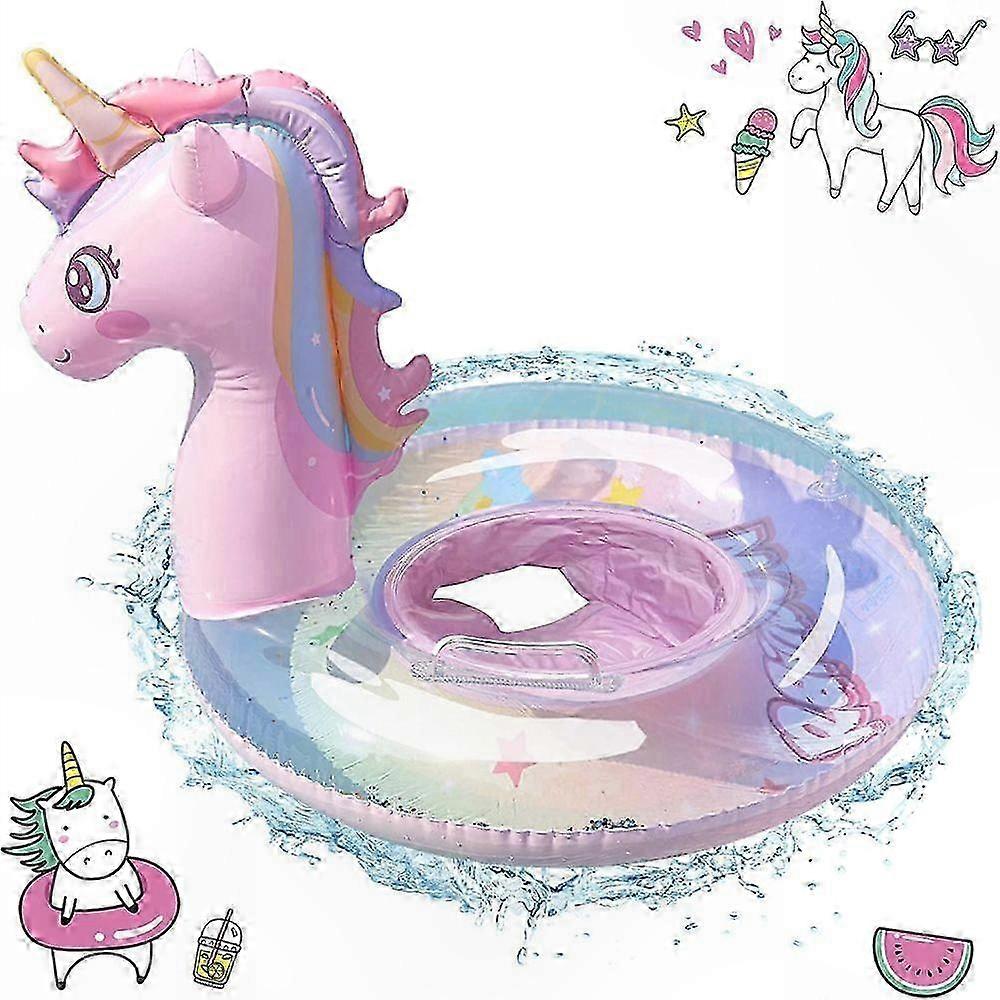 Kids Inflatable Swim Ring for Babies, Pool Float with Buoyancy Support