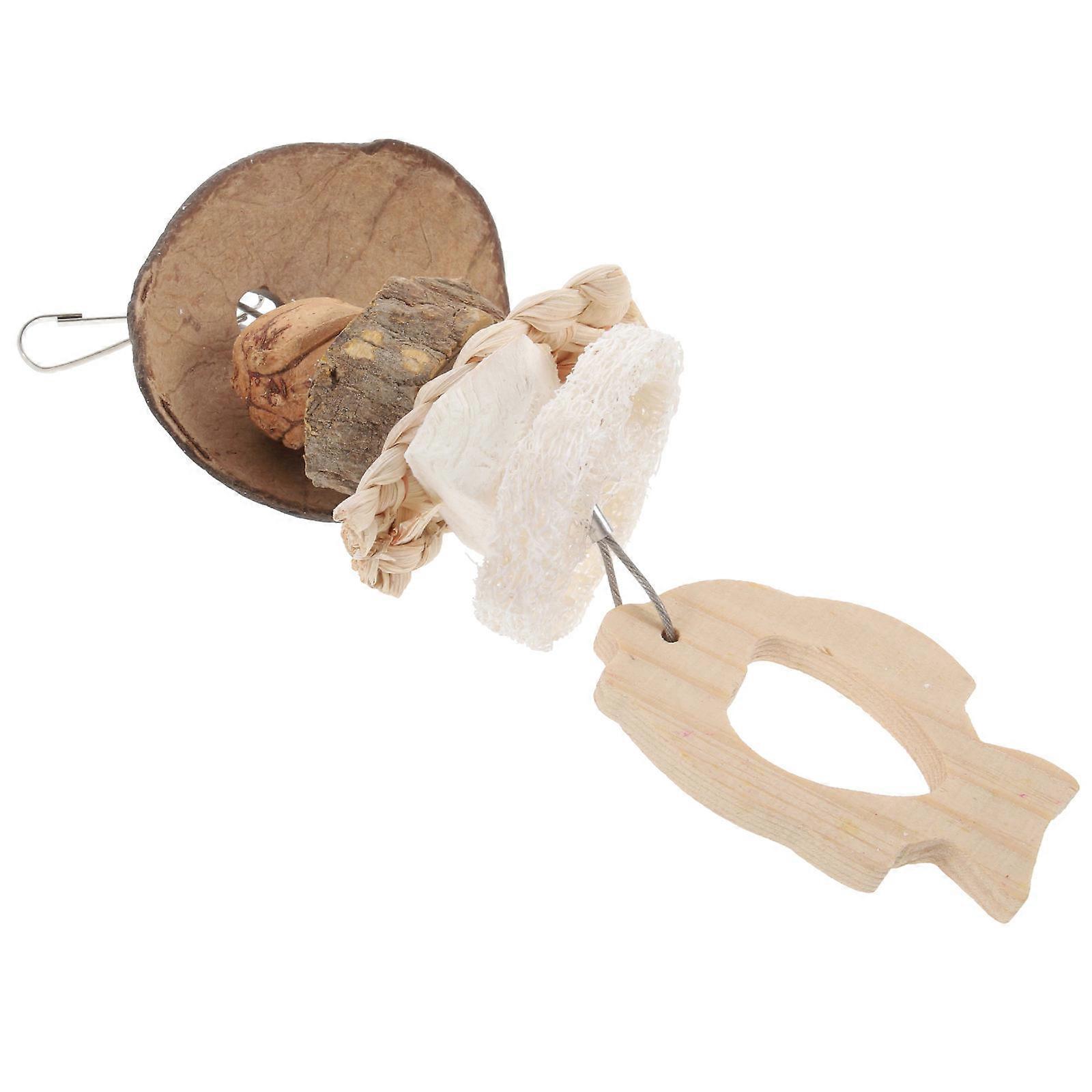 Wooden Hanging Bird Toy for Small Parrots Safe and Reliable with Novel Design