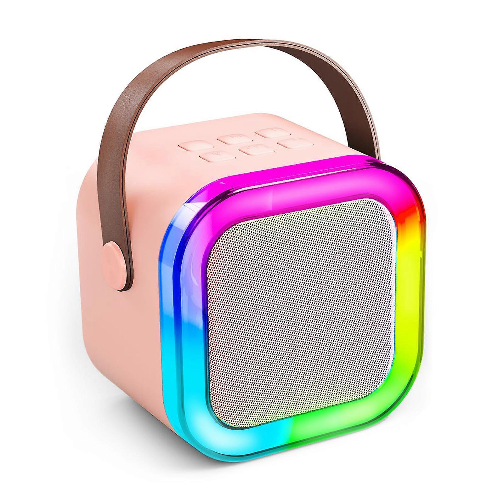 Portable Karaoke Machine Bluetooth Speaker w/2 Wireless Mics Roseate