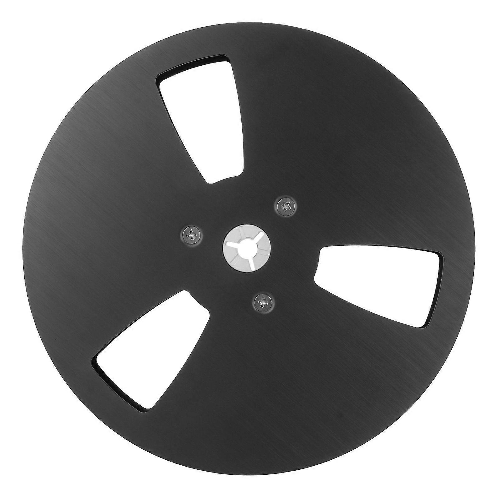 1/4 7 Inch Empty Tape Reel 3 Holes Wind Resistance Holes Open Reel Sound Takeup Reel for Recording Nab Black