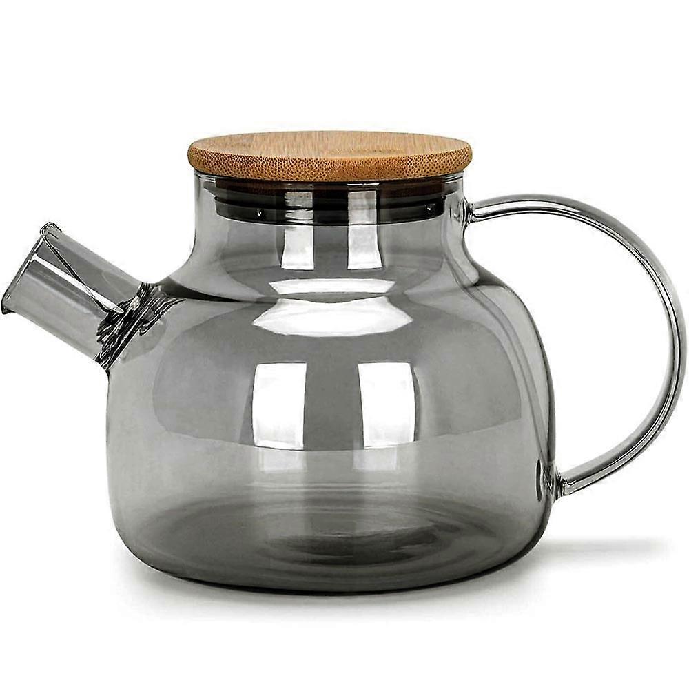 600 ml galvanoitu läpinäkyvä teekannu lämmönkestävä korkean borosilikaattilasin vedenkeittimen mehukannu (ei FDA:ta, BPA-vapaa)