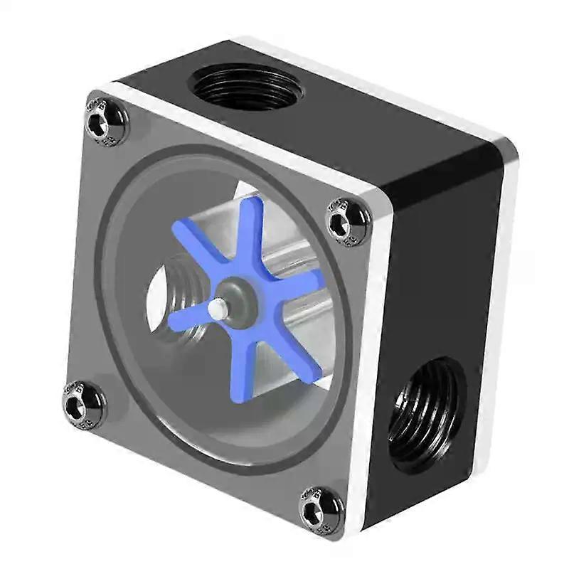 6 Impeller 3 Ways Flow Meter Indicator G1/4 Thread Flowmeter for PC Water Cooling System
