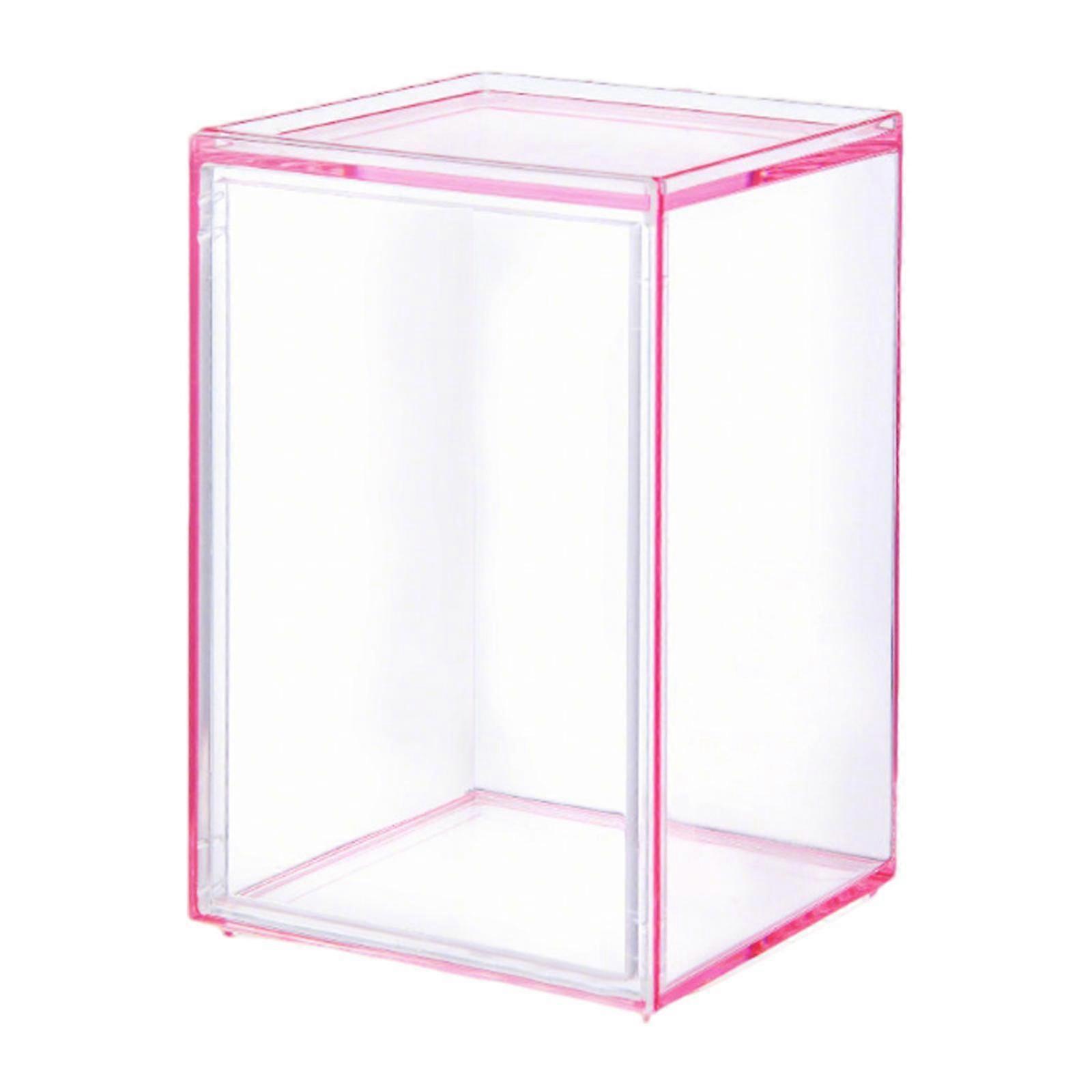Clear Display Case Doll Display Box Desktop Stackable Dustproof Storage