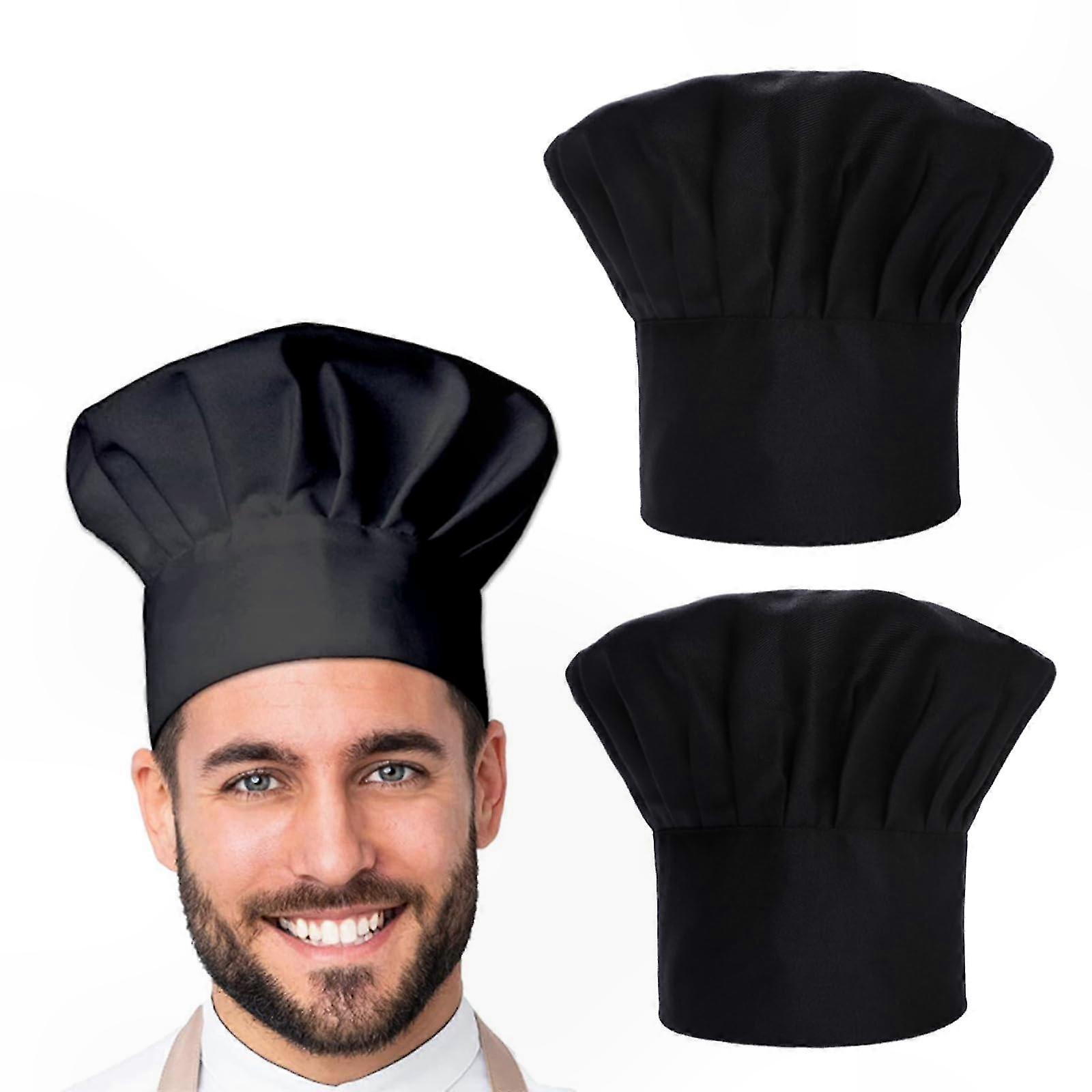 Adjustable Elastic Chef Hat for Adults, Professional Cooking Cap for Kitchen and Catering Use