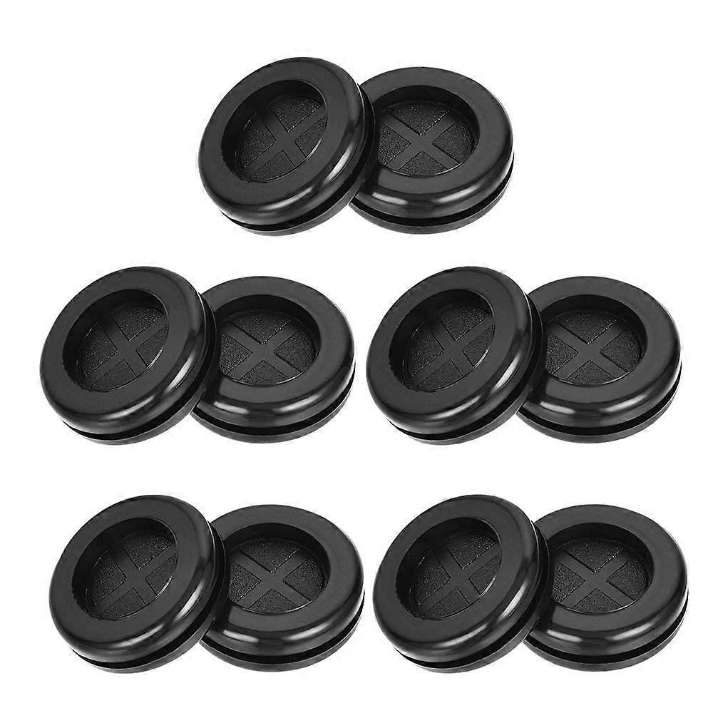 10pcs sourcing map Rubber Grommet Round Double Sided Support Diameter 20mm Rubber Cable Grommet Protection