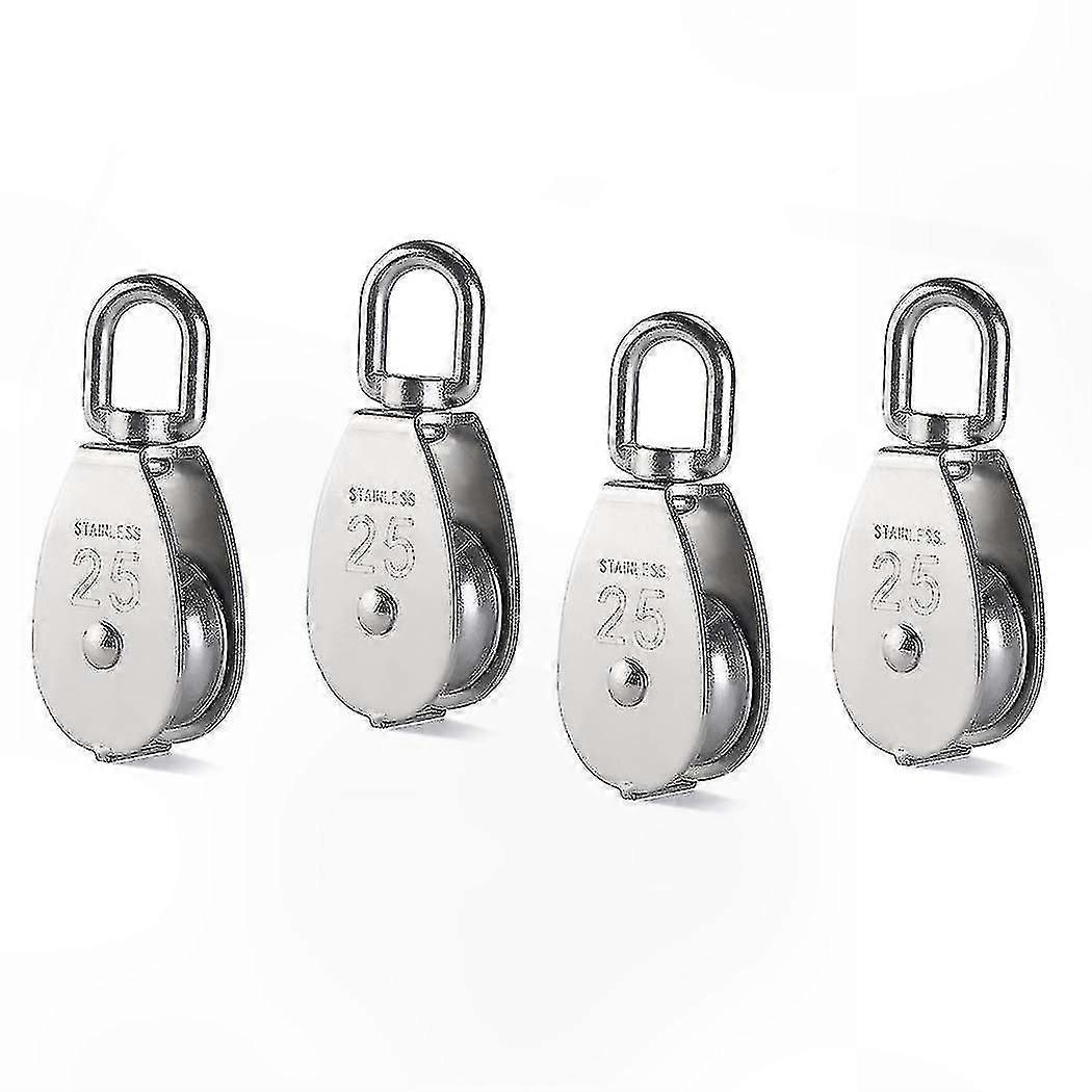 4-Pack Stainless Steel Pulley Roller for Various Applications