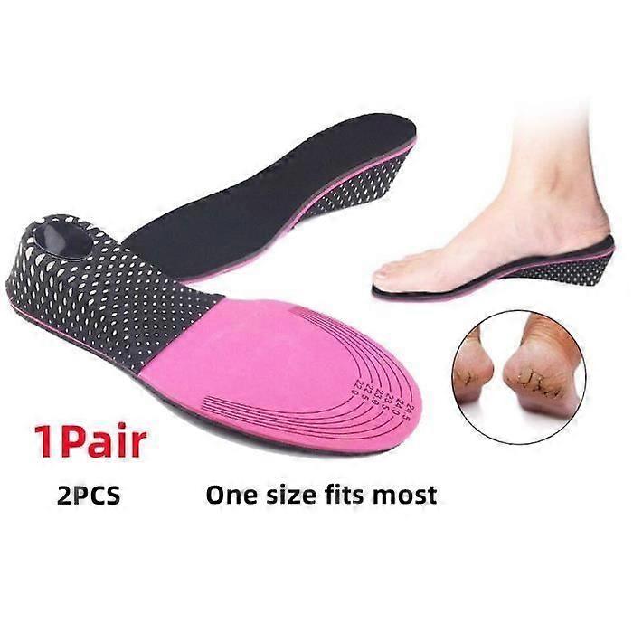 Heel Lift, Adjustable Height Increase Insole, Shock Absorbing Elastic Insoles, for Sports Shoes, Pink
