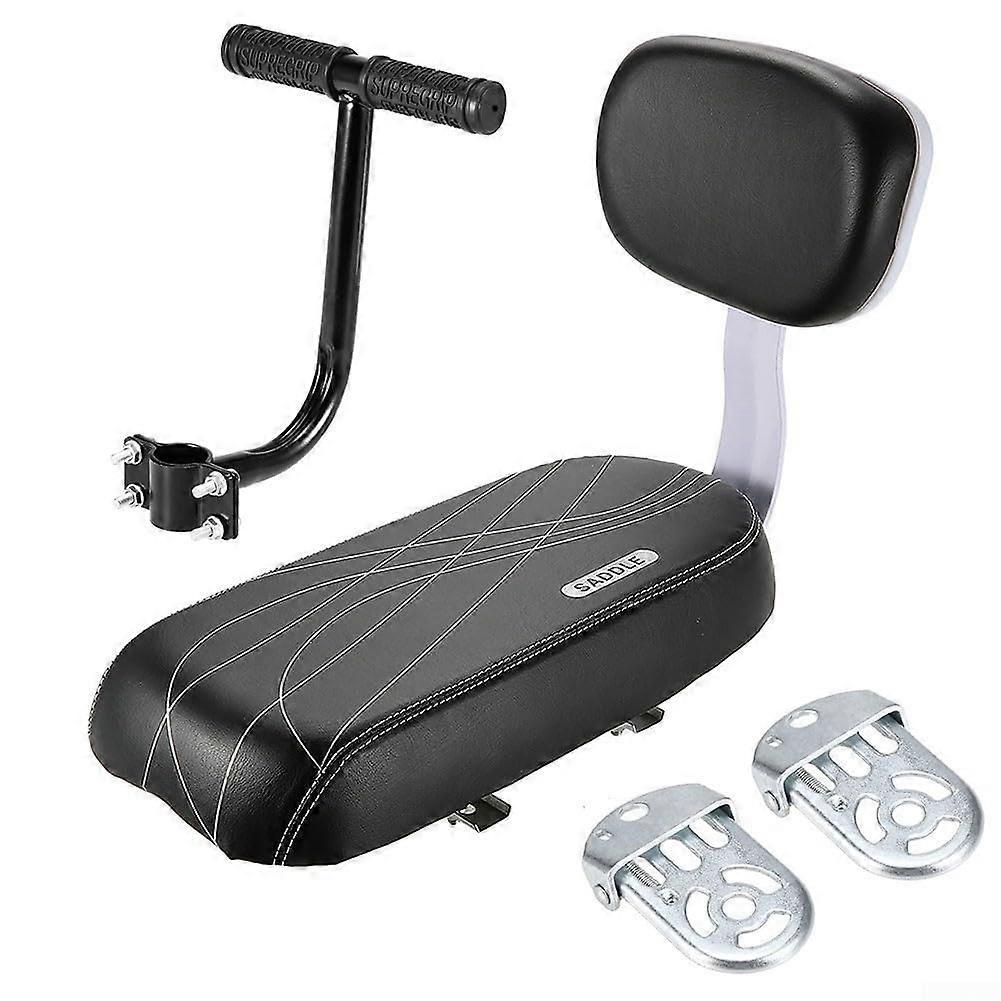 Functional Bike Saddle With Back Rest, Handle And Pedals For Everyday Use Without Bell